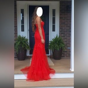 Amelia couture prom dress, size 2, red